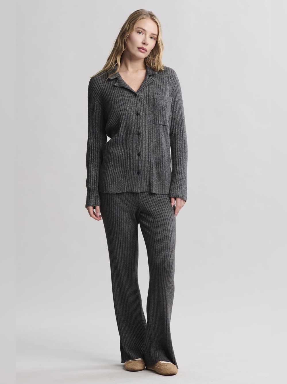 Barefoot Dreams CozyChic Ultra Lite Rib Wide Leg Pants